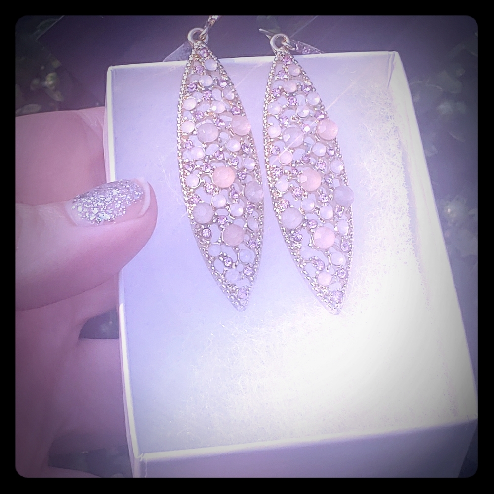 Drop metallic earrings